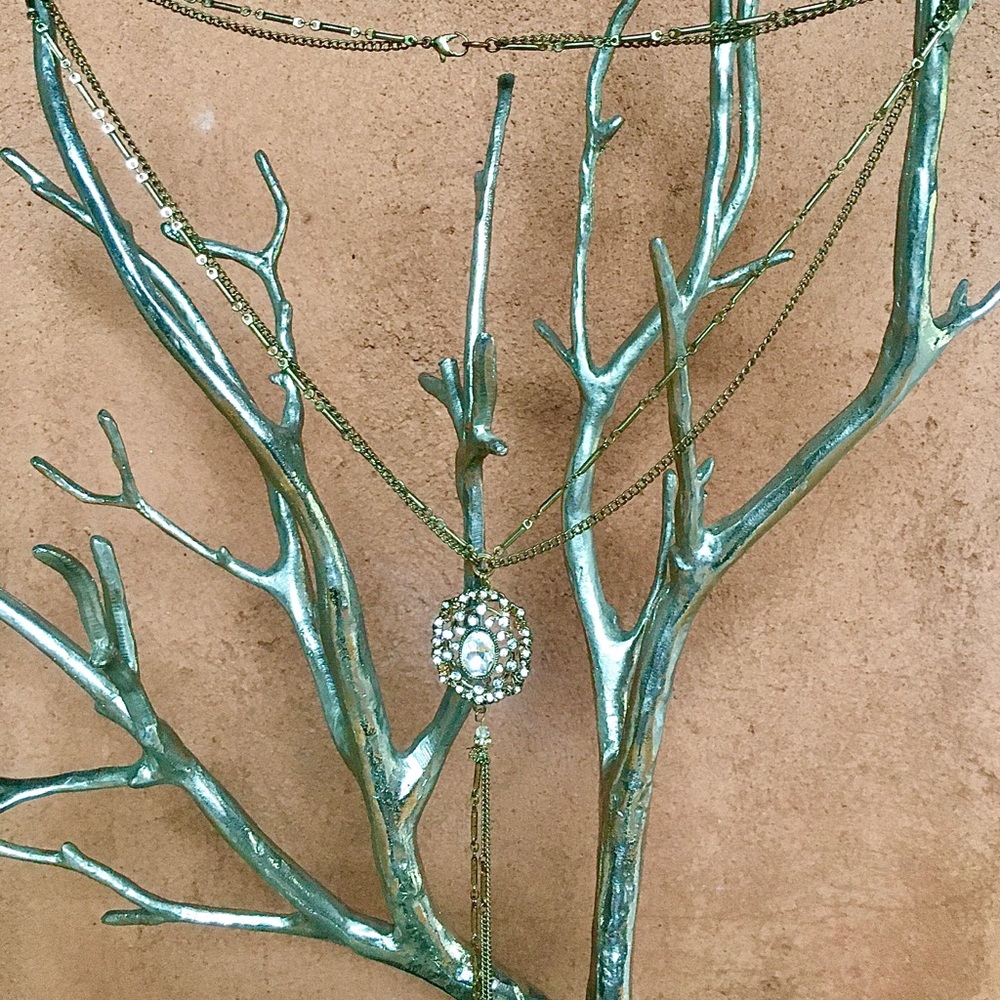 Anthropologie long statement necklace